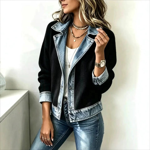 new women's clothing fashionable and elegant slim long-sleeved splicing jacket women's m303245