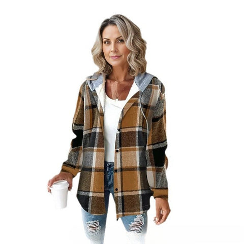 Manteau femme à carreaux grand modèle m300567 