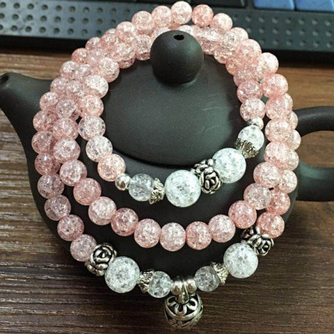 Bracelet en pierre naturelle et cristal pour femme, pierre Wangfu, agate, grenat, m3331298 