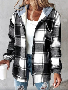 Manteau femme à carreaux grand modèle m300567 