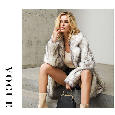 Long suit coat coat artificial fur imitation fur coat m302086