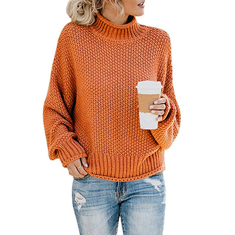 Rollkragenpullover aus dickem Garn. Neuer Strickpullover für Herbst und Winter M300633