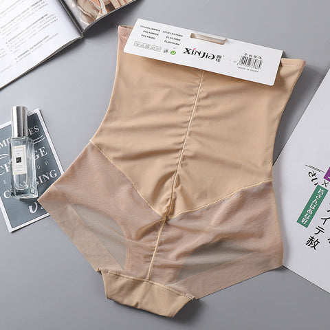 Pantalon taille haute respirant en maille de soie glacée fine, sculptant le corps, rehausse les hanches, sous-vêtement m5010697 