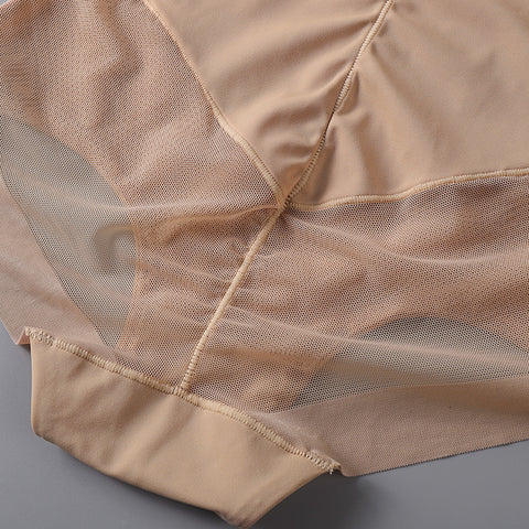 Pantalon taille haute respirant en maille de soie glacée fine, sculptant le corps, rehausse les hanches, sous-vêtement m5010697 