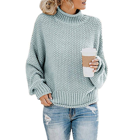 Rollkragenpullover aus dickem Garn. Neuer Strickpullover für Herbst und Winter M300633