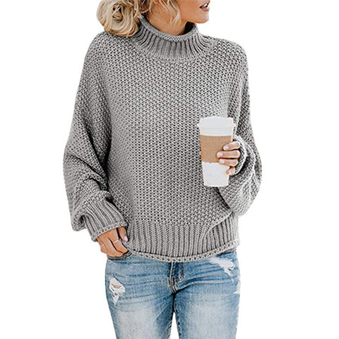 Rollkragenpullover aus dickem Garn. Neuer Strickpullover für Herbst und Winter M300633