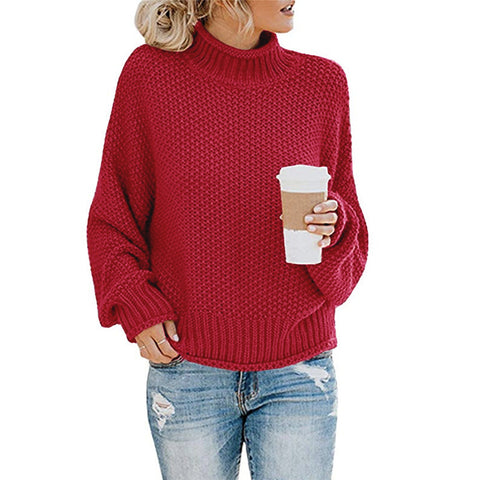 Rollkragenpullover aus dickem Garn. Neuer Strickpullover für Herbst und Winter M300633