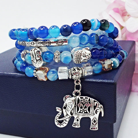 Bracelet en pierre naturelle et cristal pour femme, pierre Wangfu, agate, grenat, m3331298 