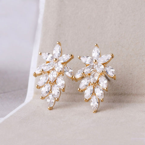 Boucles d'oreilles Super Flash en zircon, œil de cheval, diamant et cristal brillant m3331102