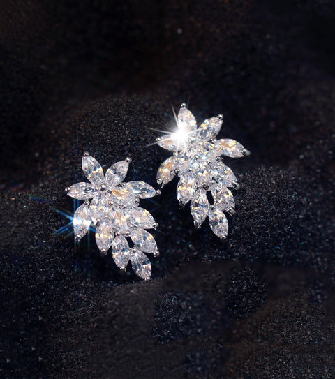 Boucles d'oreilles Super Flash en zircon, œil de cheval, diamant et cristal brillant m3331102