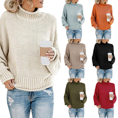 Rollkragenpullover aus dickem Garn. Neuer Strickpullover für Herbst und Winter M300633