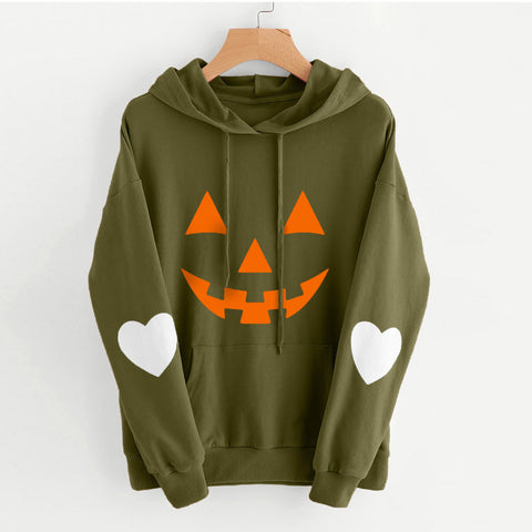 Sweat-shirt ample à capuche imprimé décontracté pour femme M300224 