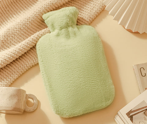 Bouillotte en poils de lapin synthétiques avec sac à eau chaude pour une chaleur durable Chauffe-mains en PVC m3330672 