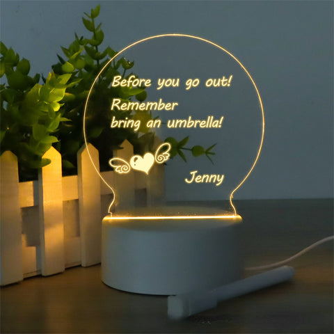 Lampe de chevet créative avec panneau lumineux et prise USB m3330905 