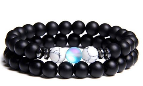 Bracelet Amazon 8 mm avec pendentif œil de Bouddha 108 lotus m3331231