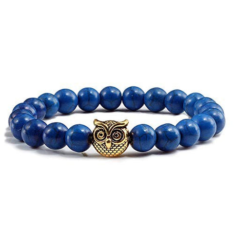 Bracelet Amazon 8 mm avec pendentif œil de Bouddha 108 lotus m3331231