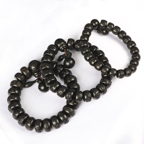 Bracelet en perles de bouddha en jujube naturel de style ethnique, bijoux en bois m3331238