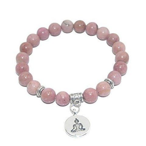 Bracelet Amazon 8 mm avec pendentif œil de Bouddha 108 lotus m3331231