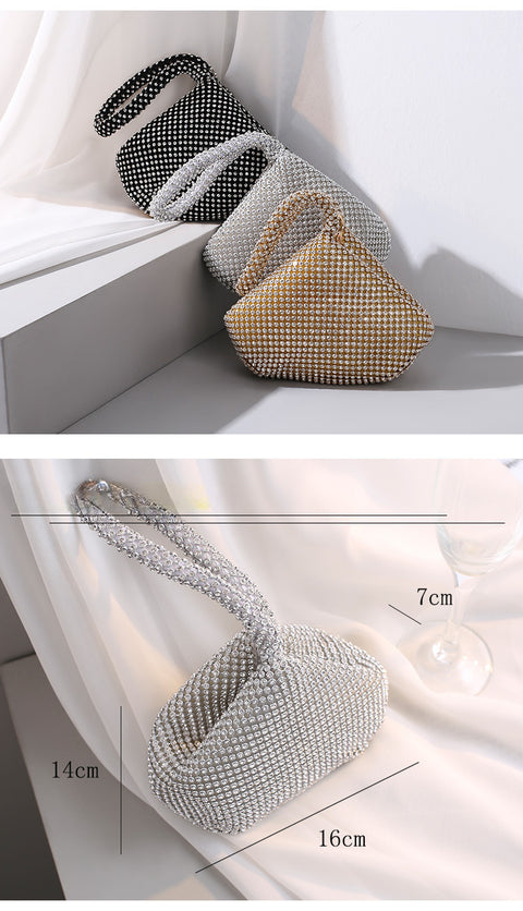 Sac de banquet, strass fait main, sac de soirée, sac de banquet à main m3331047