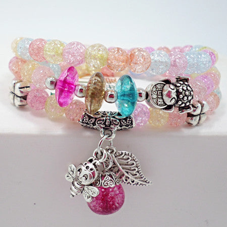 Bracelet en pierre naturelle et cristal pour femme, pierre Wangfu, agate, grenat, m3331298 