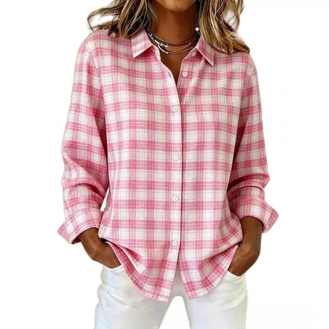 Chemise florale pour femme, imprimé floral numérique 3D, rose frais et doux, haut polyvalent m302217