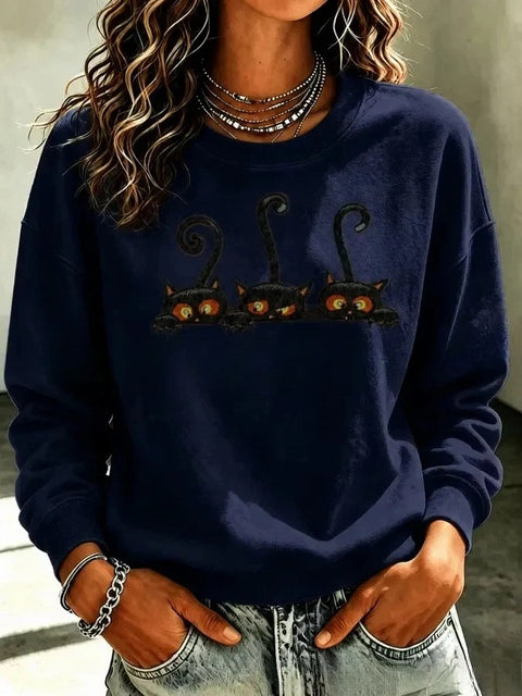 Autumn and winter crew neck 3D printed long-sleeved comfortable casual sweater FF303435 03