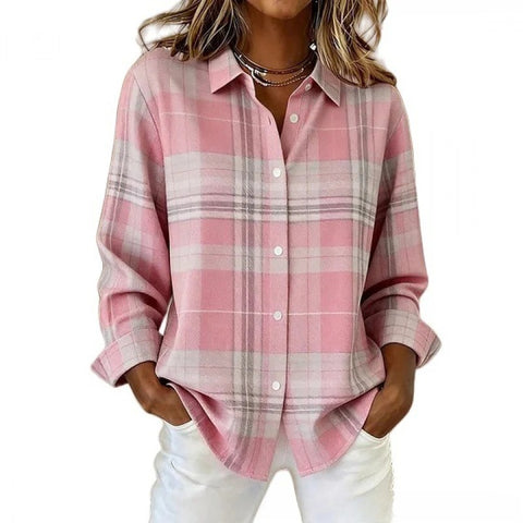 Chemise florale pour femme, imprimé floral numérique 3D, rose frais et doux, haut polyvalent m302217