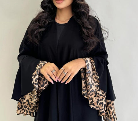 Nouvelle robe à imprimé léopard, jupe longue, cardigan m301185 