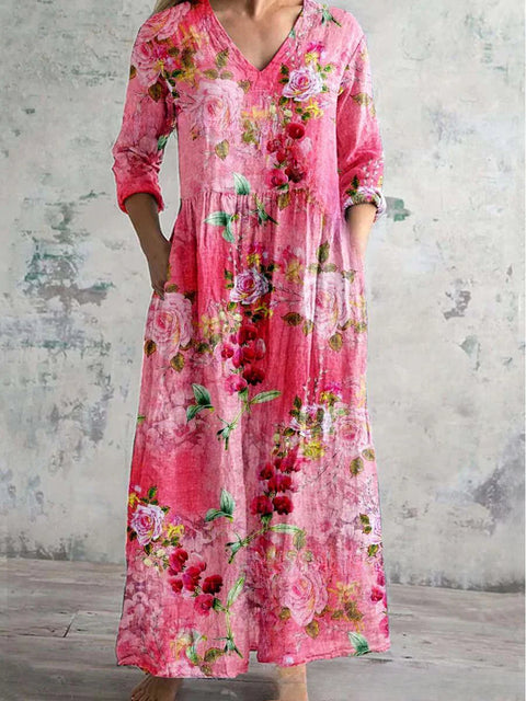 3D-Druck Sommer urban lässig lockeres Kleid Damen m301037