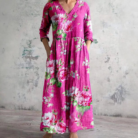 3D-Druck Sommer urban lässig lockeres Kleid Damen m301037