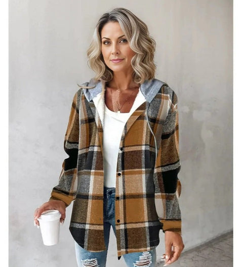 Manteau femme à carreaux grand modèle m300567 