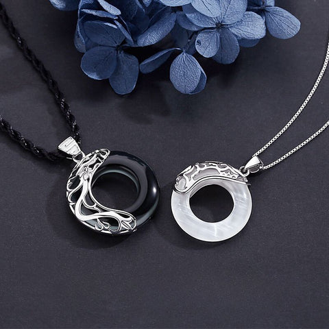 Collier pendentif rétro simple Soleil, Lune et Étoiles m3331241