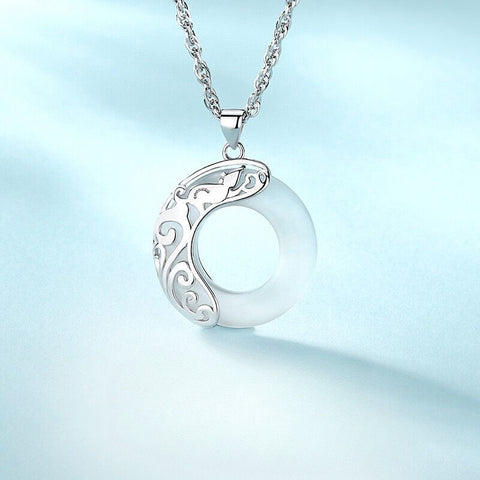 Collier zodiaque simple opale chaîne de clavicule bijoux plaqué argent m3331237