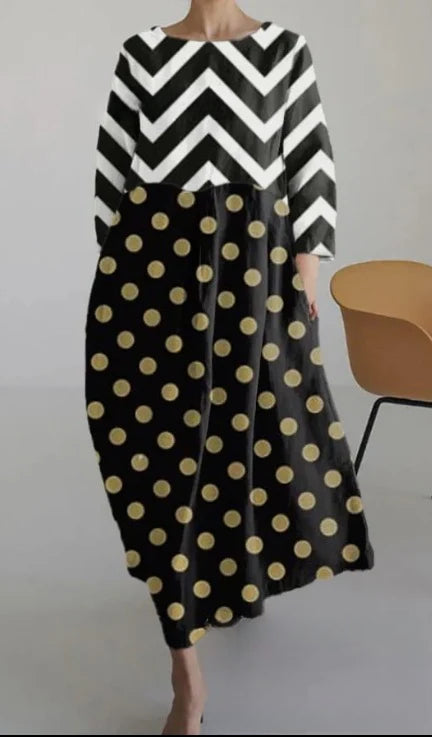 Robe femme à col rond, nouvelle collection m301069