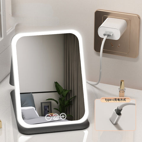 Miroir cosmétique LED portable et pliable M3330897