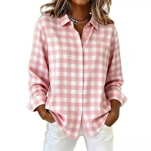 Chemise florale pour femme, imprimé floral numérique 3D, rose frais et doux, haut polyvalent m302217