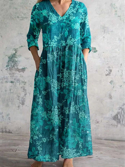 3D print summer urban casual loose dress women m301037
