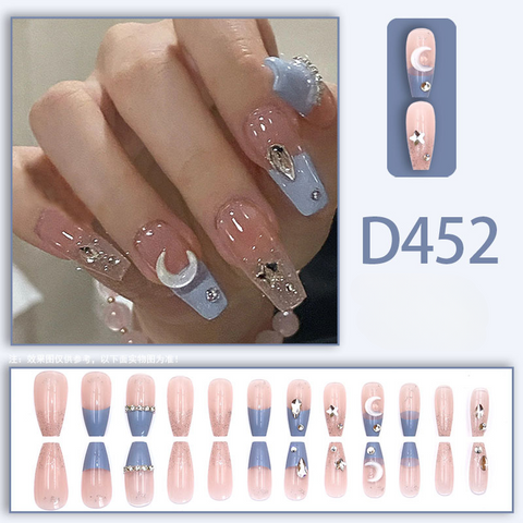 Manucure vent tempérament élégant et frais glace strass transparent amovible portable ongle m5010688