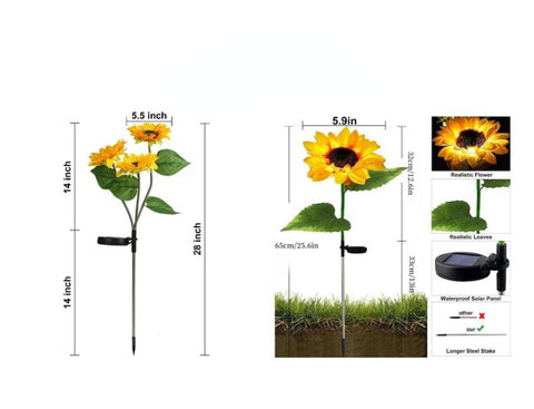 Guirlande lumineuse solaire LED tournesol m3331168