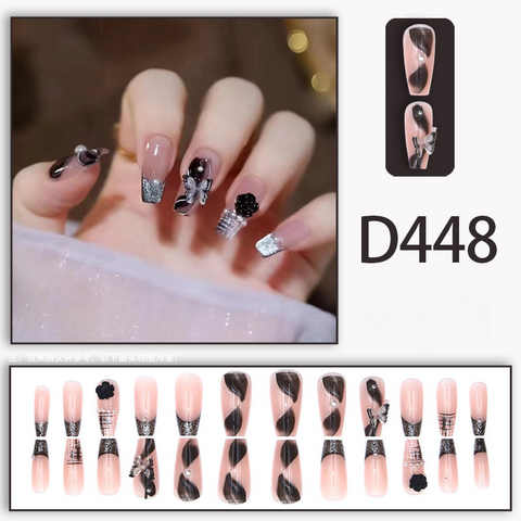 Manucure vent tempérament élégant et frais glace strass transparent amovible portable ongle m5010688