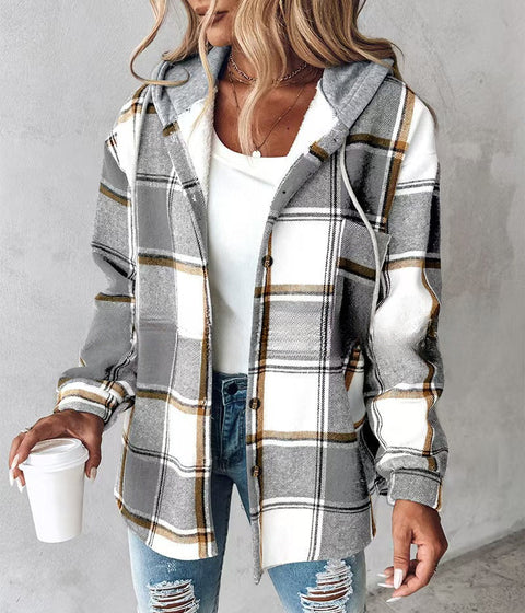 Manteau femme à carreaux grand modèle m300567 
