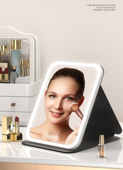 Miroir cosmétique LED portable et pliable M3330897