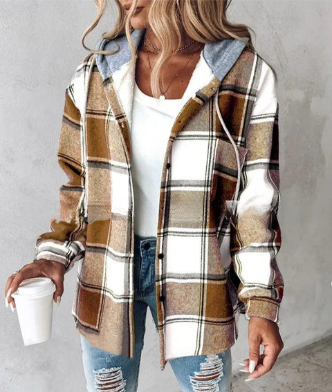 Manteau femme à carreaux grand modèle m300567 