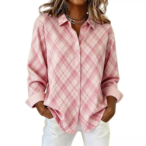 Chemise florale pour femme, imprimé floral numérique 3D, rose frais et doux, haut polyvalent m302217