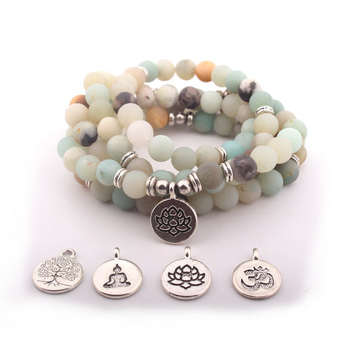 108 colliers pendentif Lotus bracelet collier de perles Bouddha m3331224