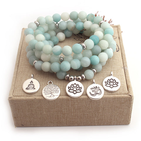 108 colliers pendentif Lotus bracelet collier de perles Bouddha m3331224