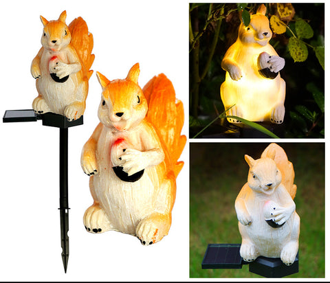 Lampe solaire au sol en forme d'aigle, luminaire décoratif pour cour, villa, écureuil, panda, m3330925