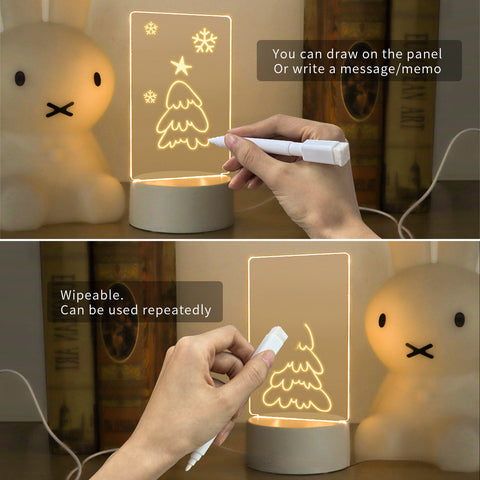 Lampe de chevet créative avec panneau lumineux et prise USB m3330905 