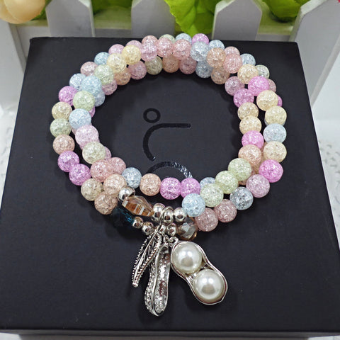 Bracelet en pierre naturelle et cristal pour femme, pierre Wangfu, agate, grenat, m3331298 