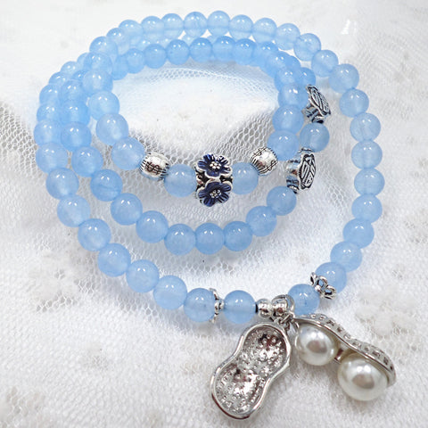 Bracelet en pierre naturelle et cristal pour femme, pierre Wangfu, agate, grenat, m3331298 